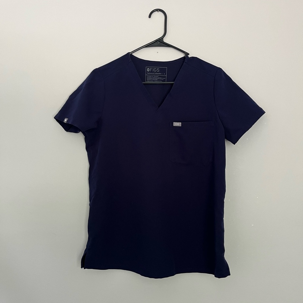 FIGS SET Navy Blue Short Sleeve Scrubs Set with Joggers